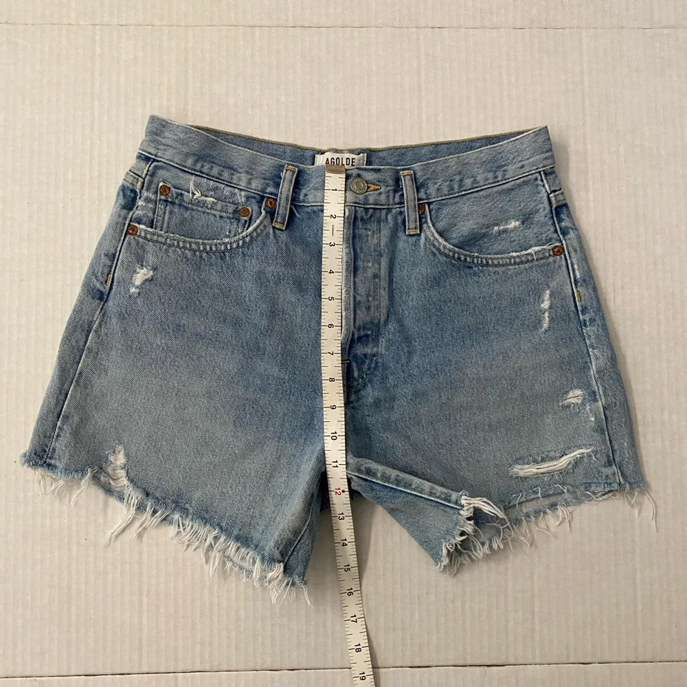 COPY - AGOLDE Parker Long Denim Shorts Size 28 - Picture 3 of 16